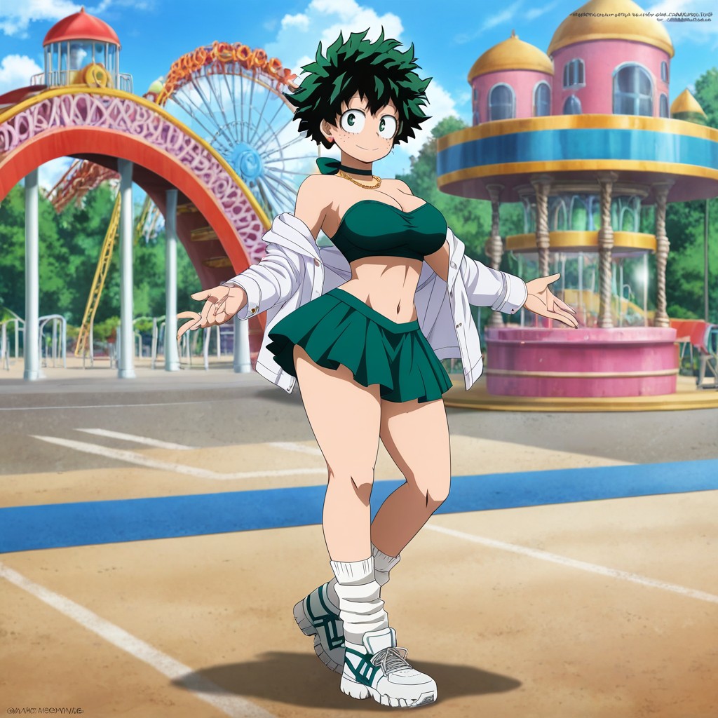 Strapless Sports Bra, Cleavage, Anime Accurate Hentai IA