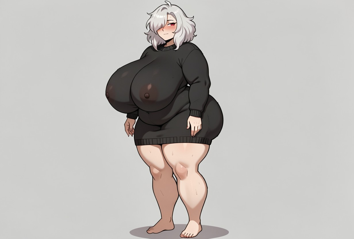 Vista Lateral, Full Body, Big Breasts Hentai IA