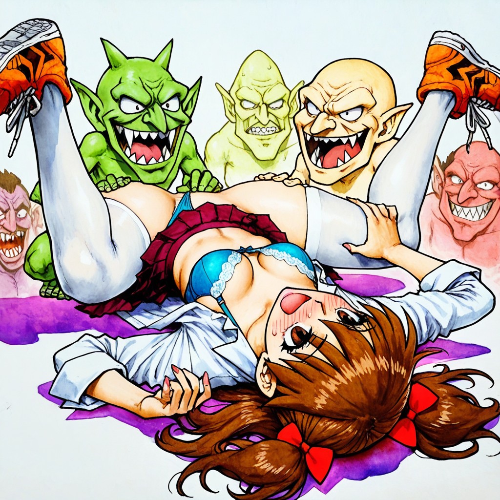 Detailed Face, Thong Aside, Open Blouse Hentai IA