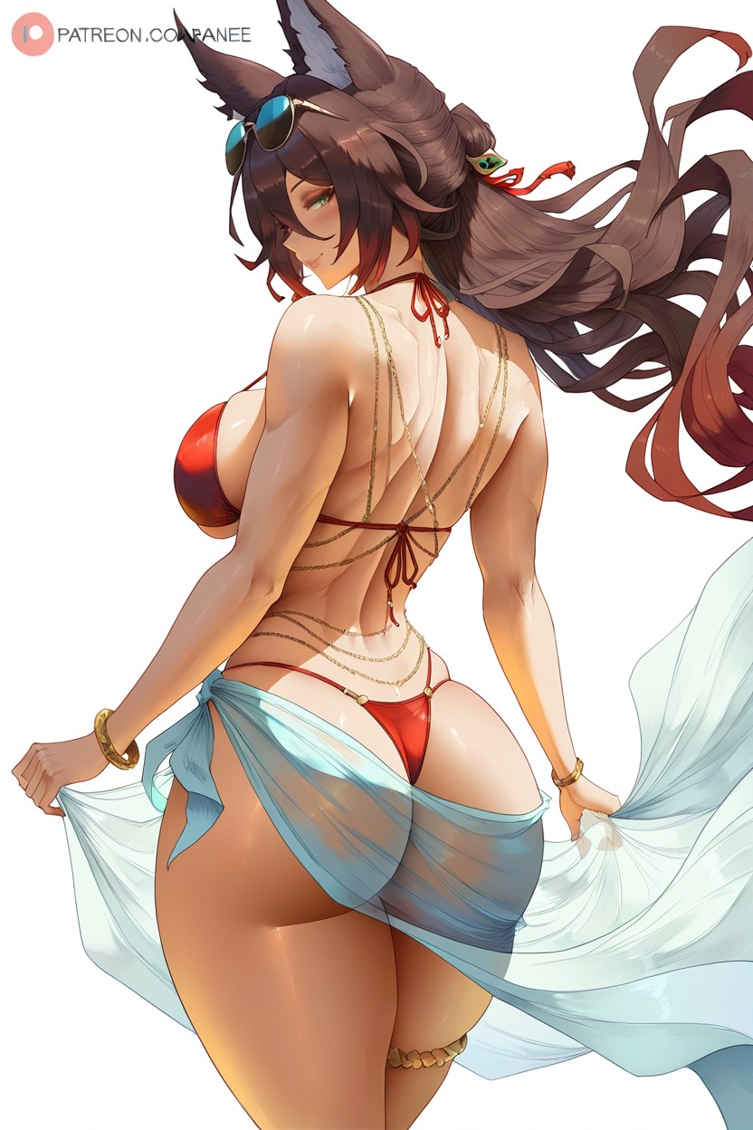 Fox Ears, Open Hair, Glossy Hentai IA