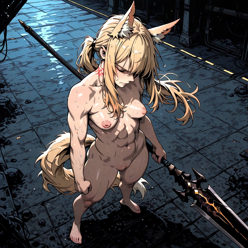 Fierce Expression, Fit, Flowing Kuranta Tail Hentai AI Porn