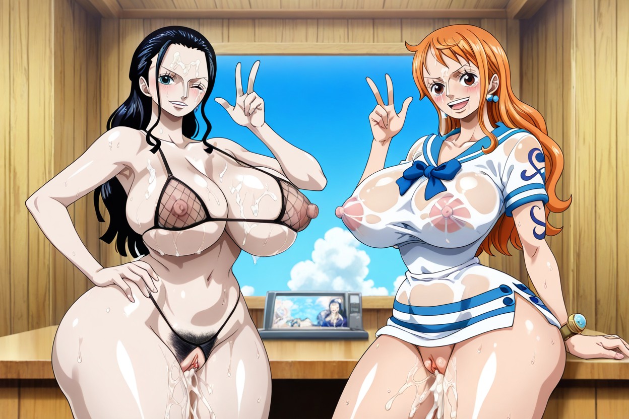 Blue Sky, Nico Robin From One Piece, Super Long Erect Hard Clitoris Hentai IA