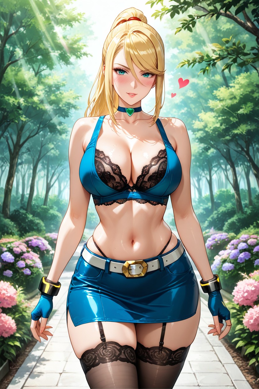 Rings, Blushing, Curved Waist Hentai AI Porn
