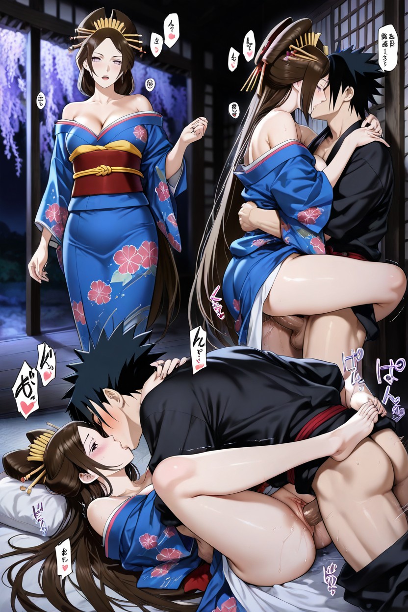 Kimono, Japanese Sound Effects, Long Length Hentai AI Porn