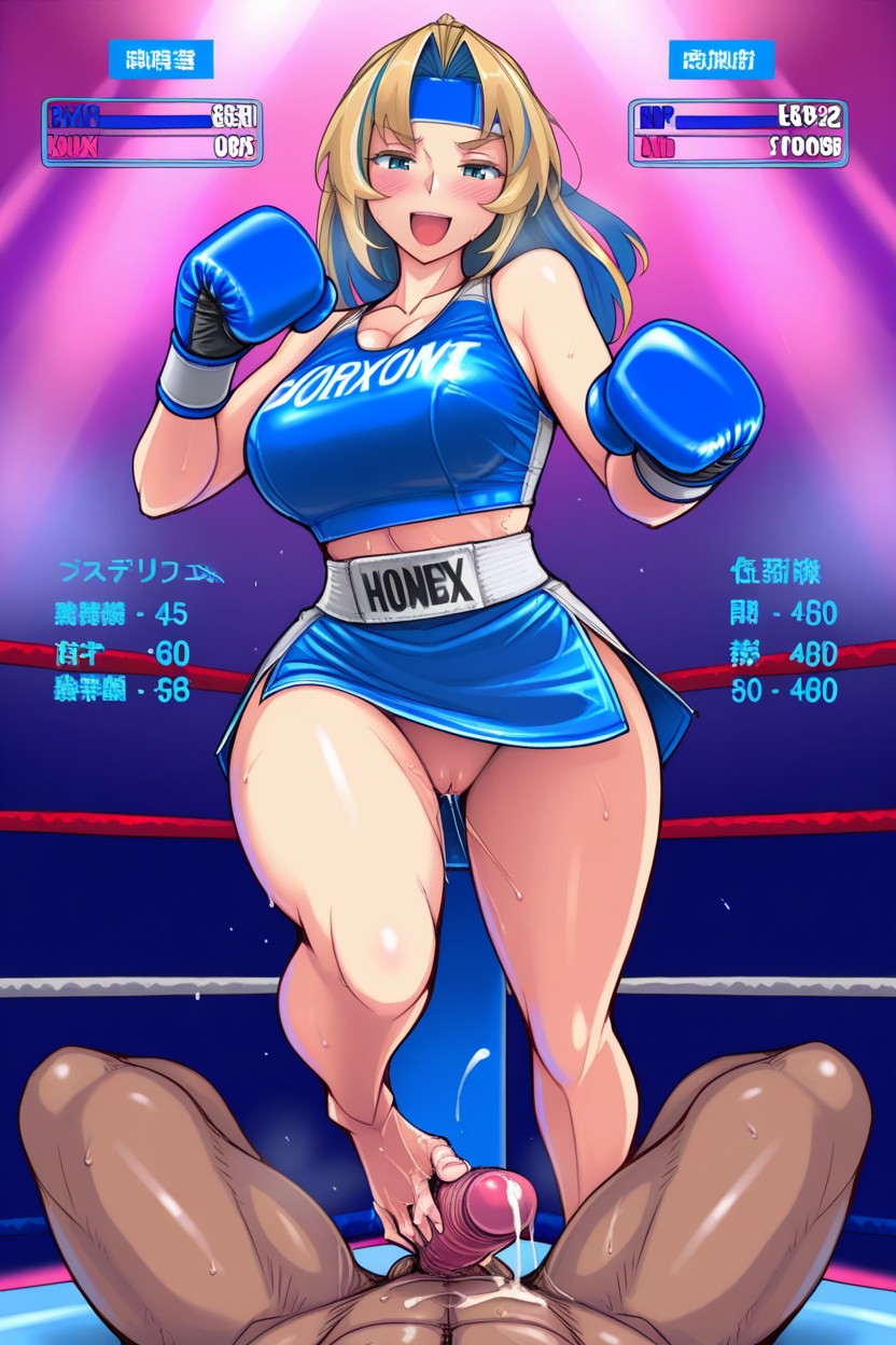 Boxing Gloves, Dark Skin, Humiliation Hentai AI Porn