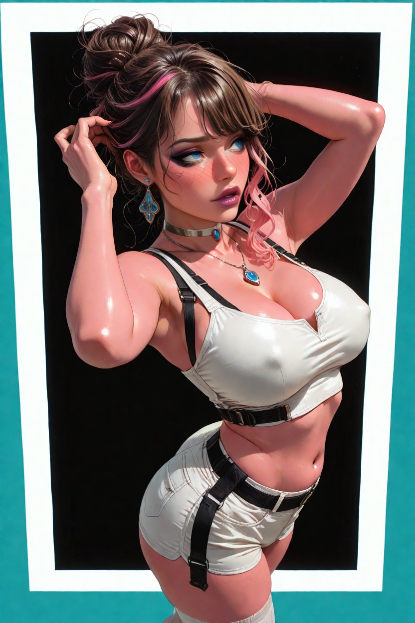 Round Eyes, Exposed Navel, 18+ Hentai AI Porn