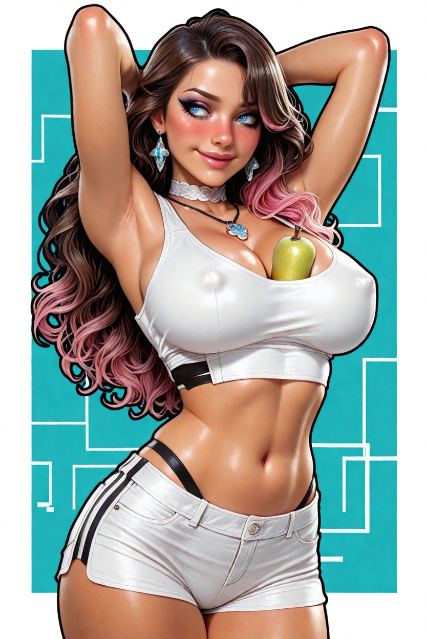 Full Lips, Polished Cel Shading, Looking To The Side Hentai AI Porn