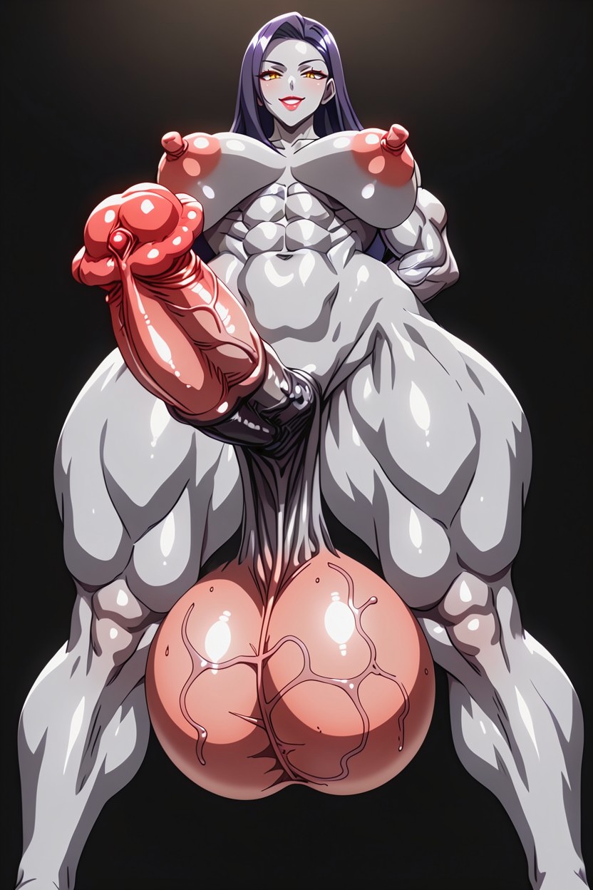 Sagging Scrotum Balls, Exaggerated Massive Enormous Shiny Scrotum Balls, Exaggerated Enormous Round Scrotum Balls Hentai AI Porn