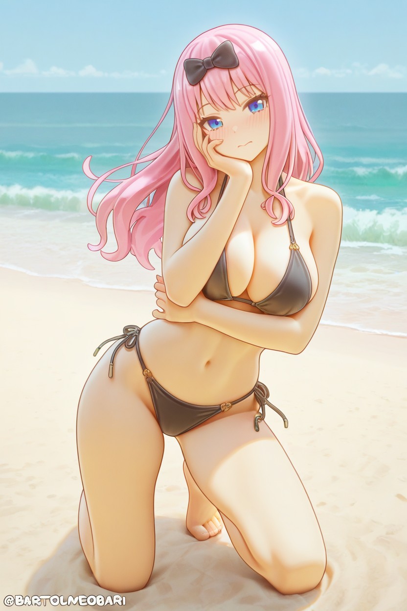 Perfect Proportion, Beach, Wide Read Legs Hentai AI Porn