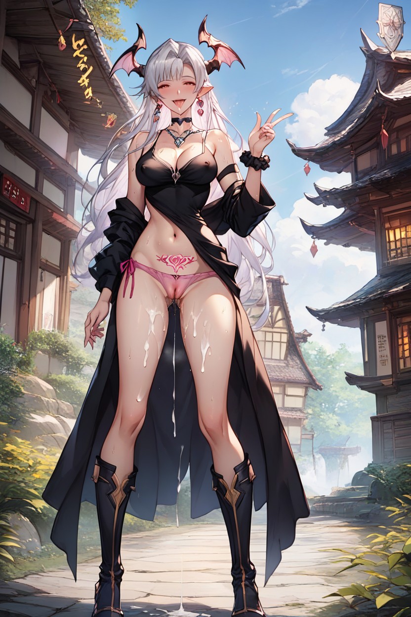 Glad, Japanese Text Everywhere, Center Open Hentai AI Porn