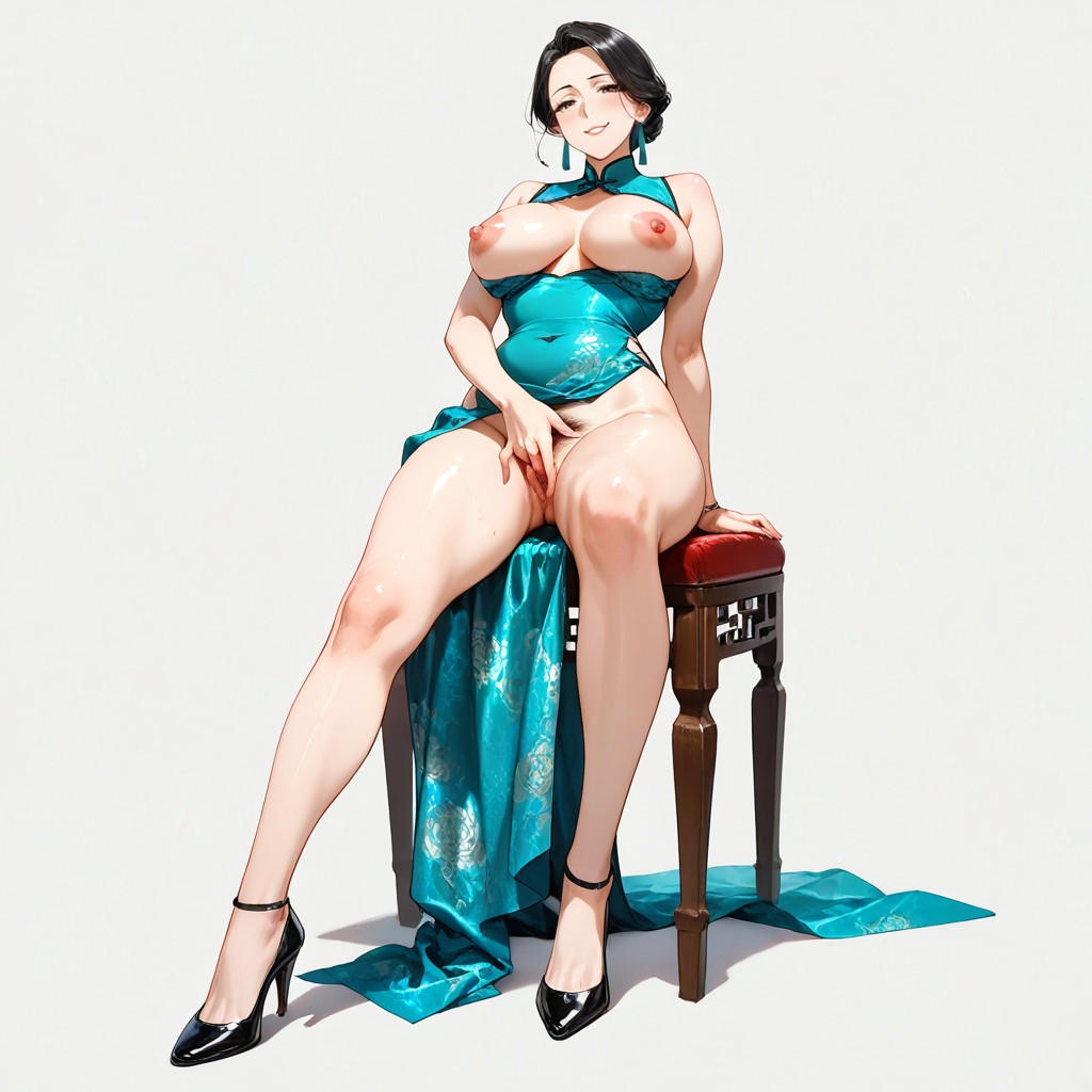 Black Hair, Very Short Hair, Full Body Shot Hentai AI Porn