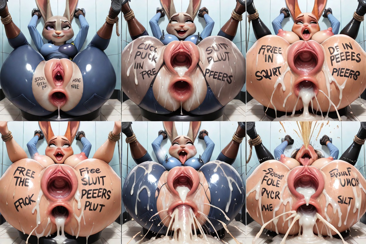 Massive Makeup Smear, Pussy Juice Dripping, Showing Cameltoe Hentai AI Porn