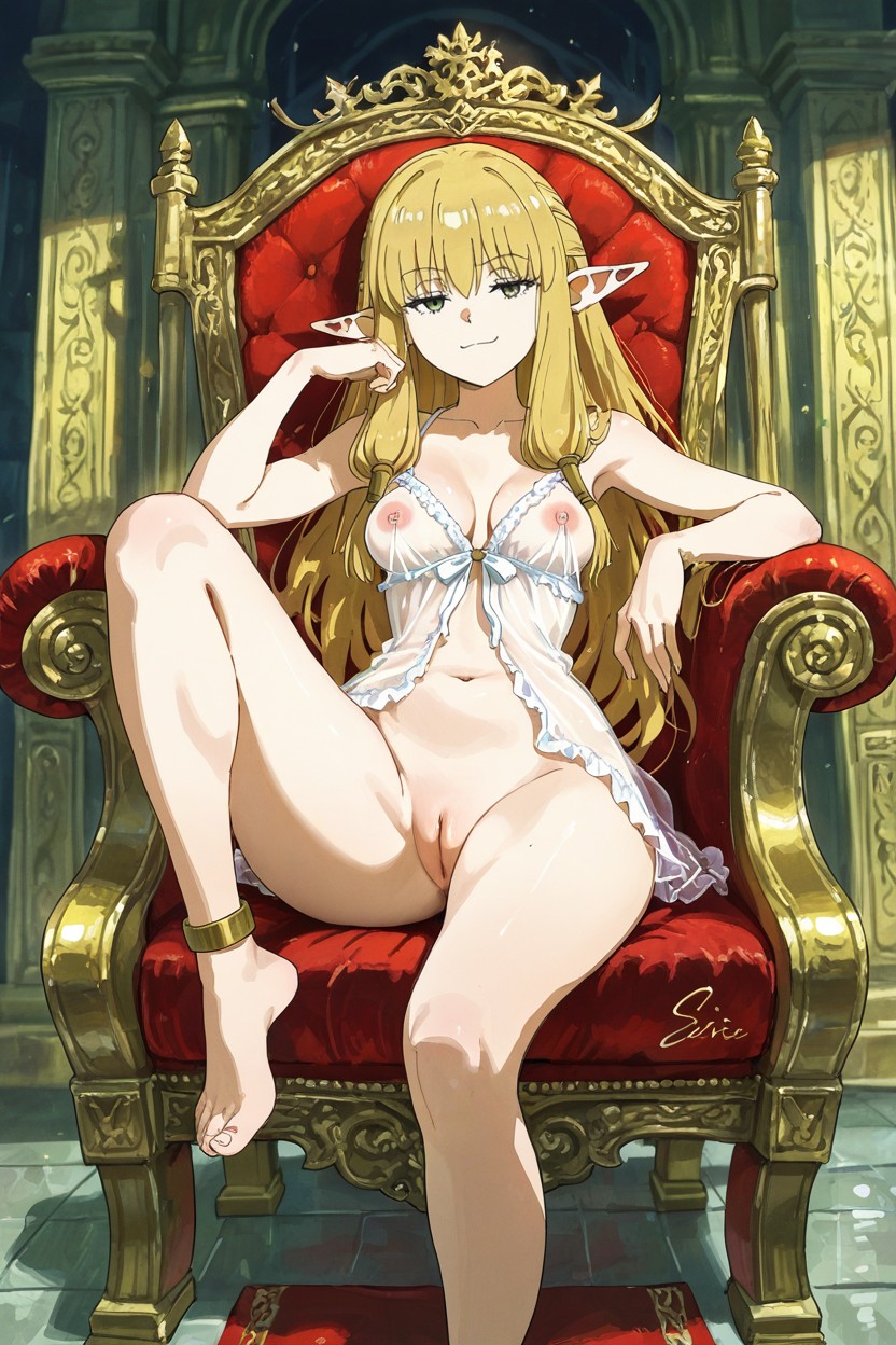 Blonde Hair, Golden Hair, Sexy Hentai AI Porn