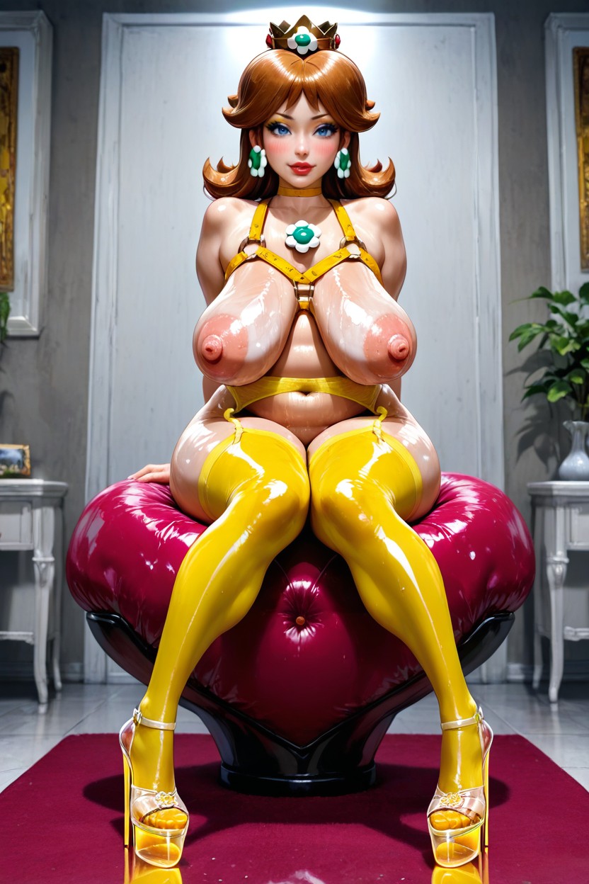 Ultra Large Areolas, Perfect Figure, Arms Behind Back Hentai AI Porn