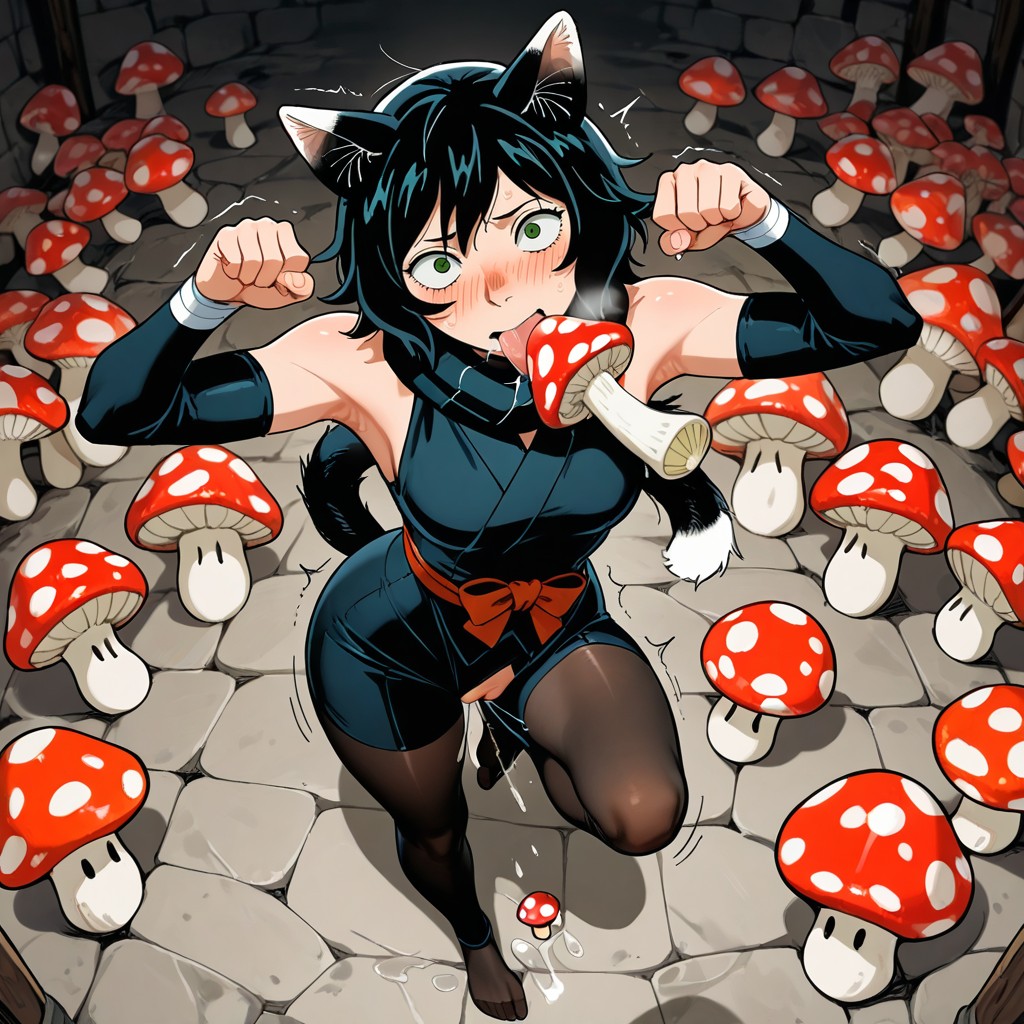 Walking Mushroom Armpit Licking, Grabbing Thigh, Saliva Overflow Hentai AI Porn