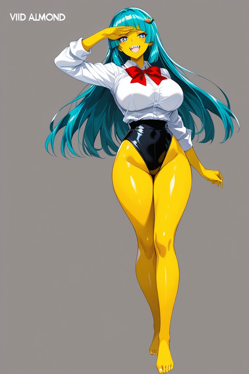 Long Toned Legs, Wide Hips, Straight Hair Hentai AI Porn