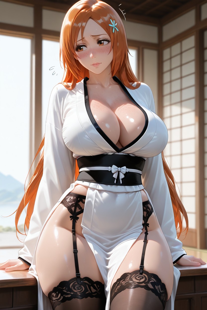 Beautiful, Extremely Blush, Freckle Face Hentai AI Porn
