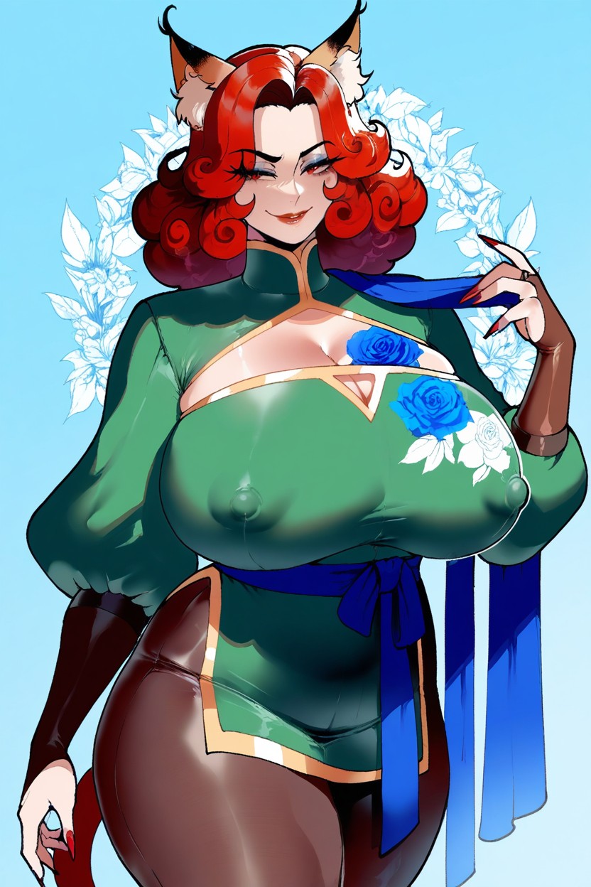 Big Thighs, Red Nails, Baggy Sleeves Hentai AI Porn
