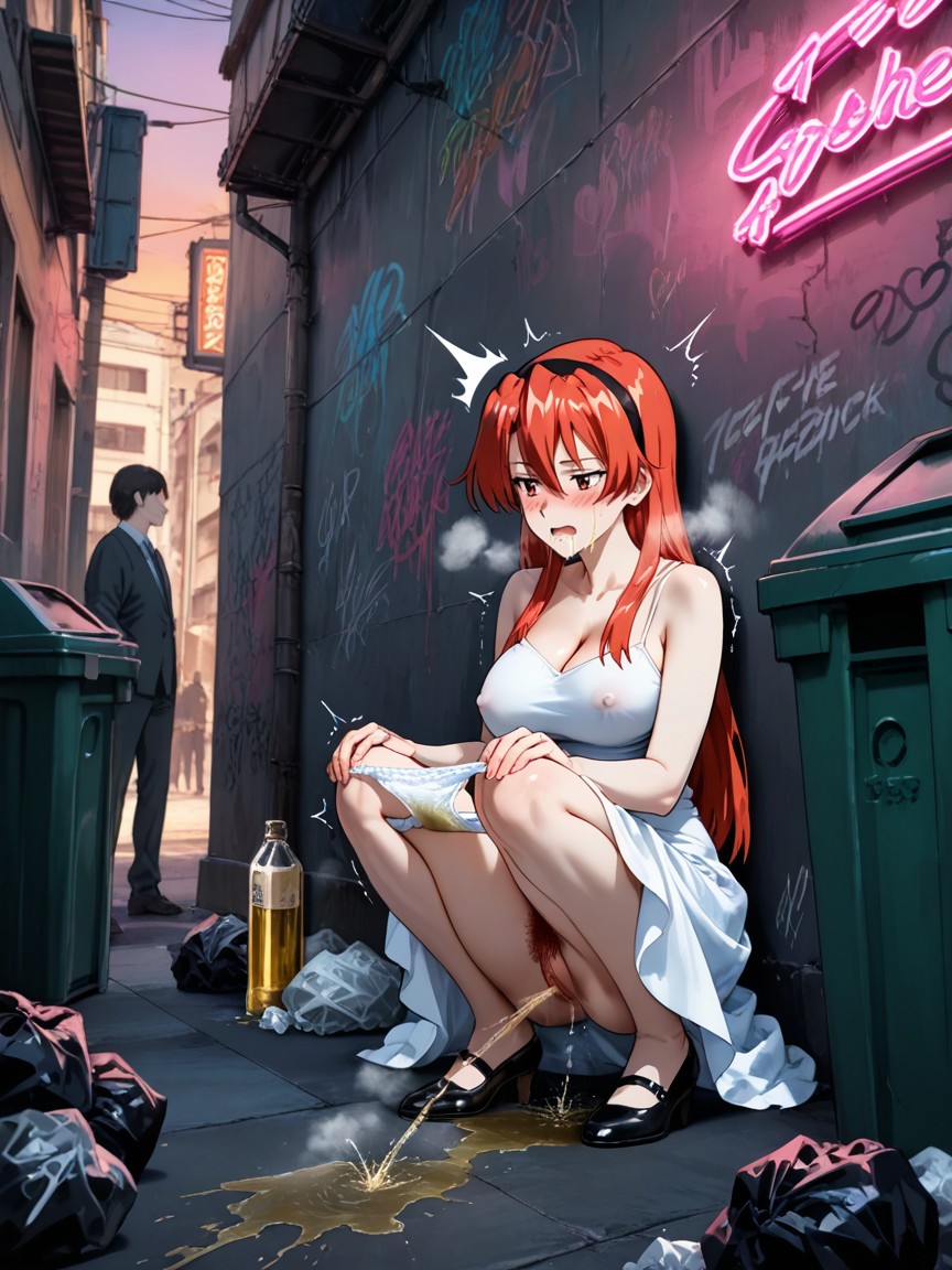 Is Pouring Out Of A Bottle, Extremely Insufficient Light, Light Outlines Body Shapes Hentai AI Porn