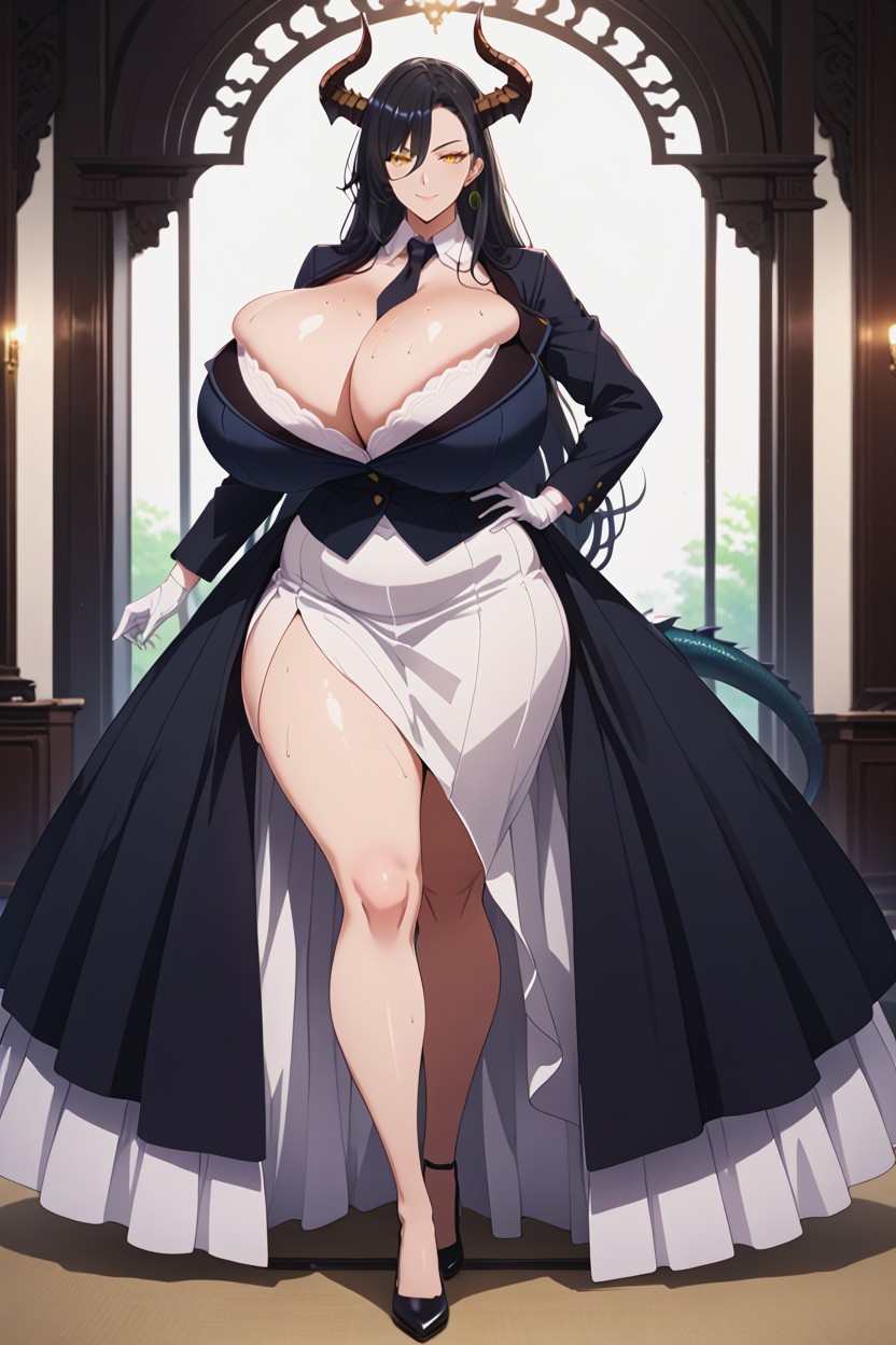 Wide Hips, Colossal Breast Expansion, Looking At Viewer Hentai AI Porn