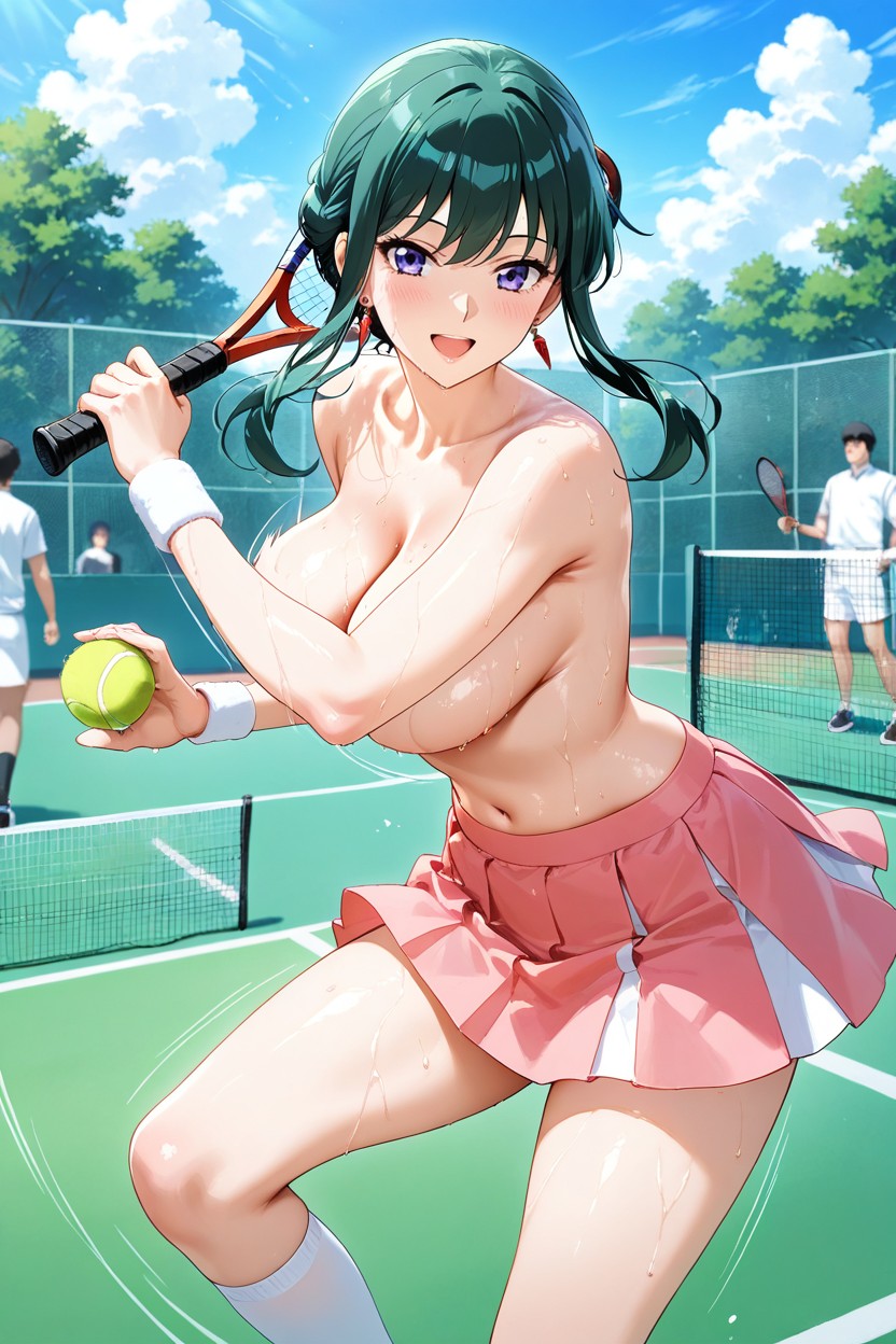 Sky, Pink Skirt, Happy Face Hentai AI Porn
