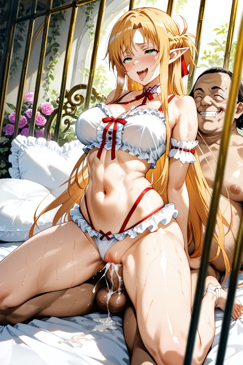 Rounded Medium Breasts, Revealing Clothes, Thick Thighs Hentai AI Porn