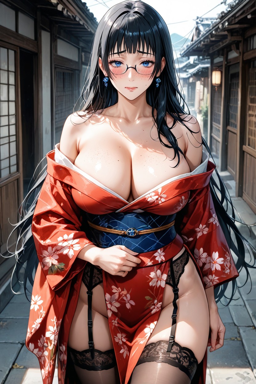 Kimono, Round Face, Ultra High Resolution Hentai AI Porn