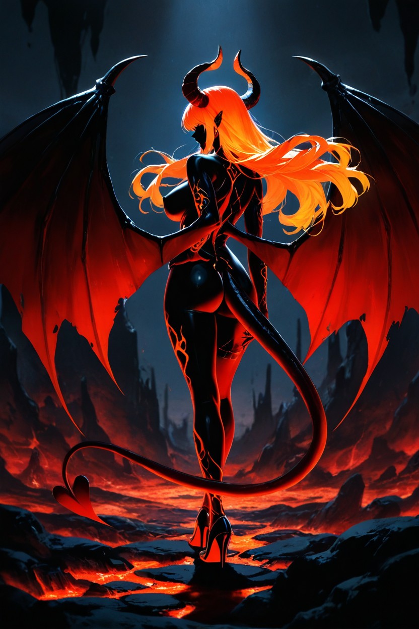 Moody Atmospheric Background, Side Profile Posture, Prominent Curves Hentai AI Porn
