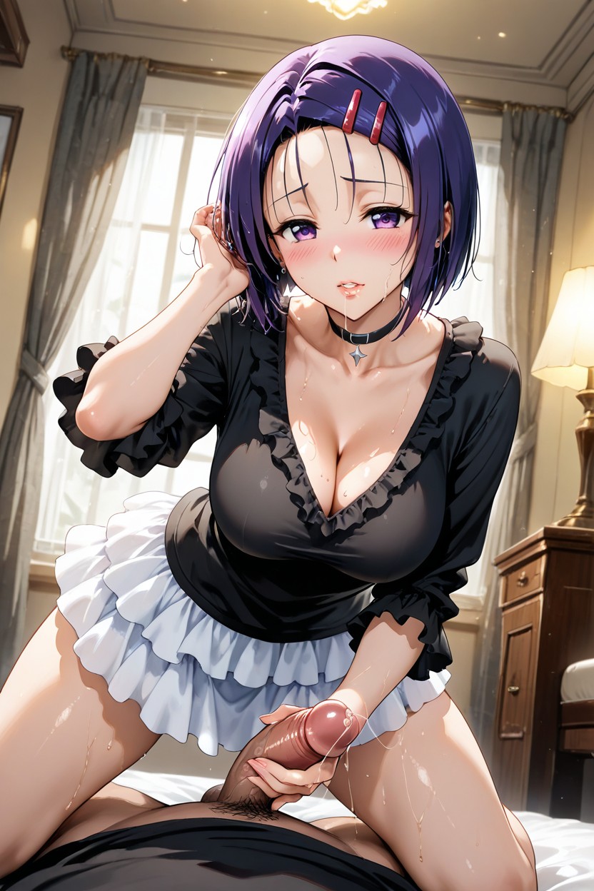 Black Oversized Shirt, Perfect Details, Erect Penis Hentai AI Porn