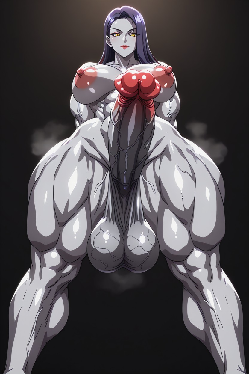 Standing, Knotted_cock, Extremely Oversized Testicles ヘンタイAIエロ