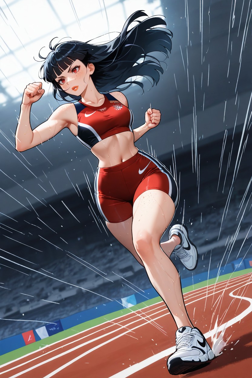 Track And Field, Cinematic, Speed Lines Hentai AI Porn