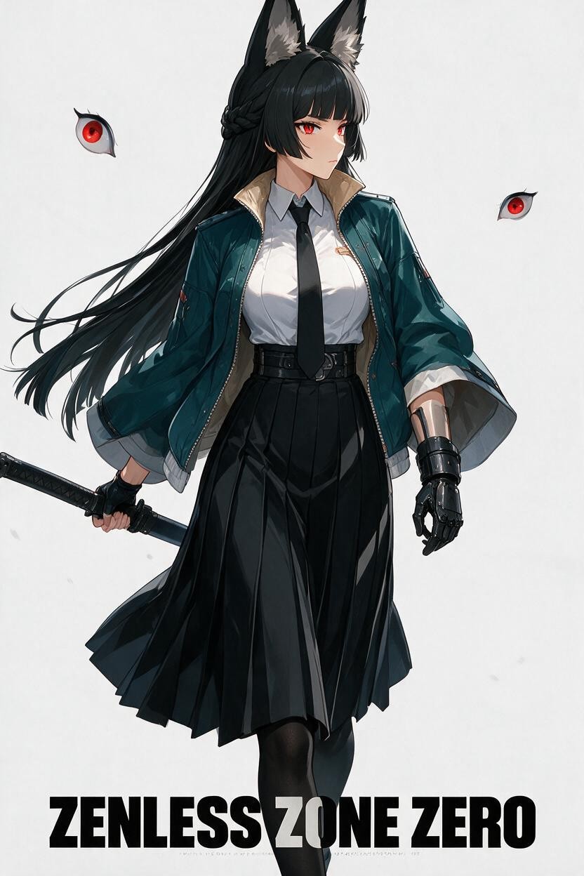 Blunt Bangs, French Braid, Movie Poster Hentai AI Porn