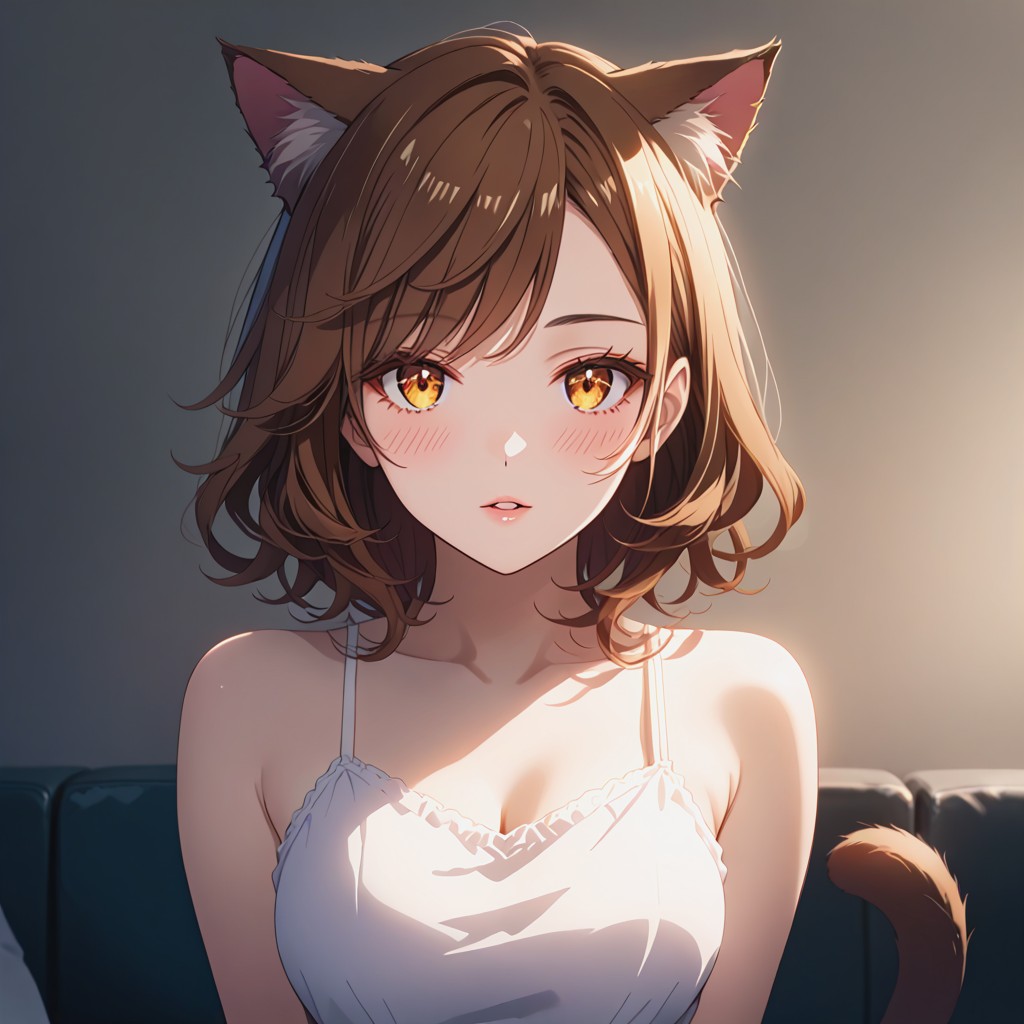 Natural Anatomy, Slightly Wavy Hair, Detailed Irises Hentai AI Porn