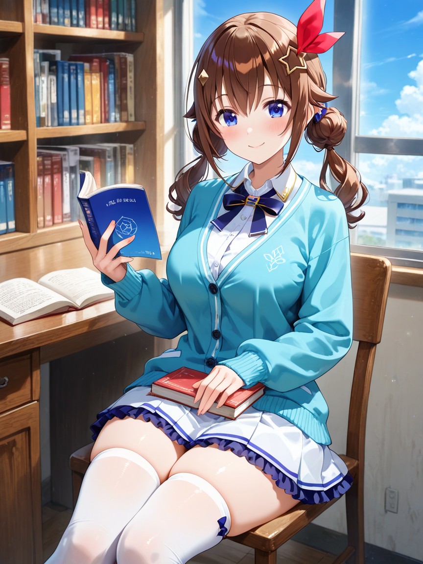 Culo Mediano, Window, Wearing White Collar Shirt Hentai IA