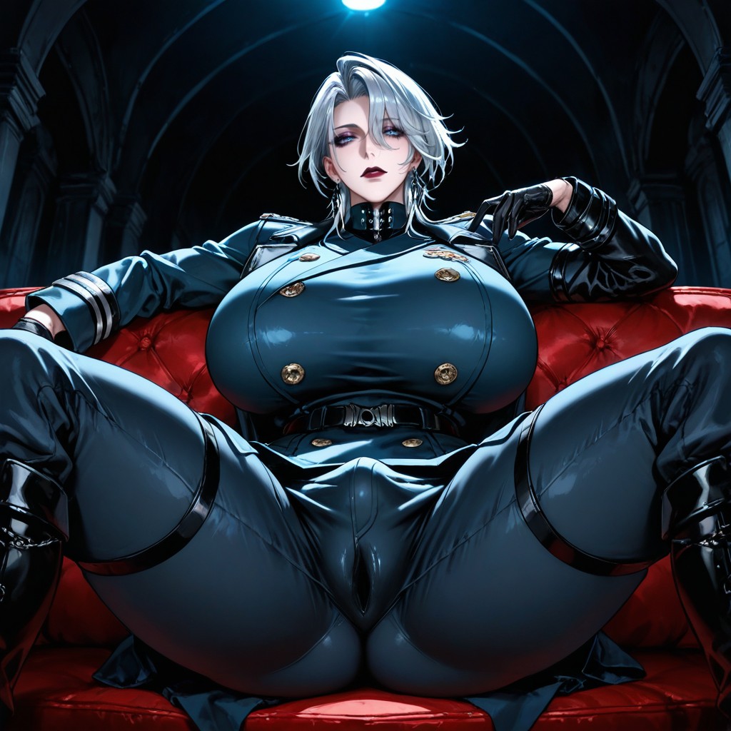 Bottom Up, Detailed Face, Dark- Blue Eyes Hentai AI Porn