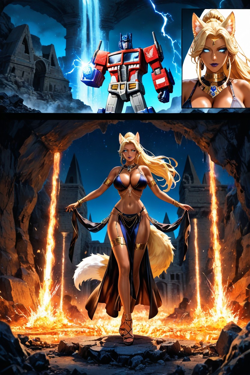 Leashed By The Detailed Hair, Cinematic, Night Hentai AI Porn