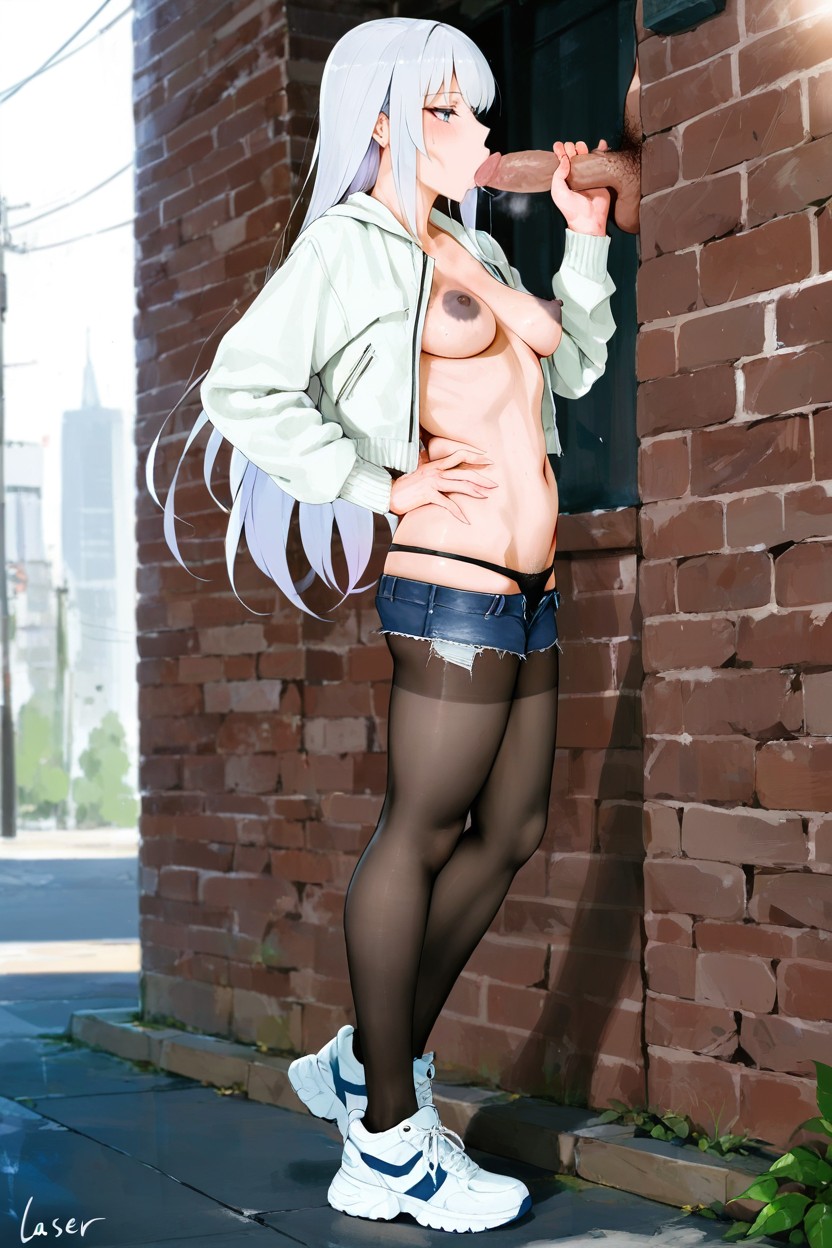 Average, Blowjob (3rd Person), Strap On Waist Hentai AI Porn