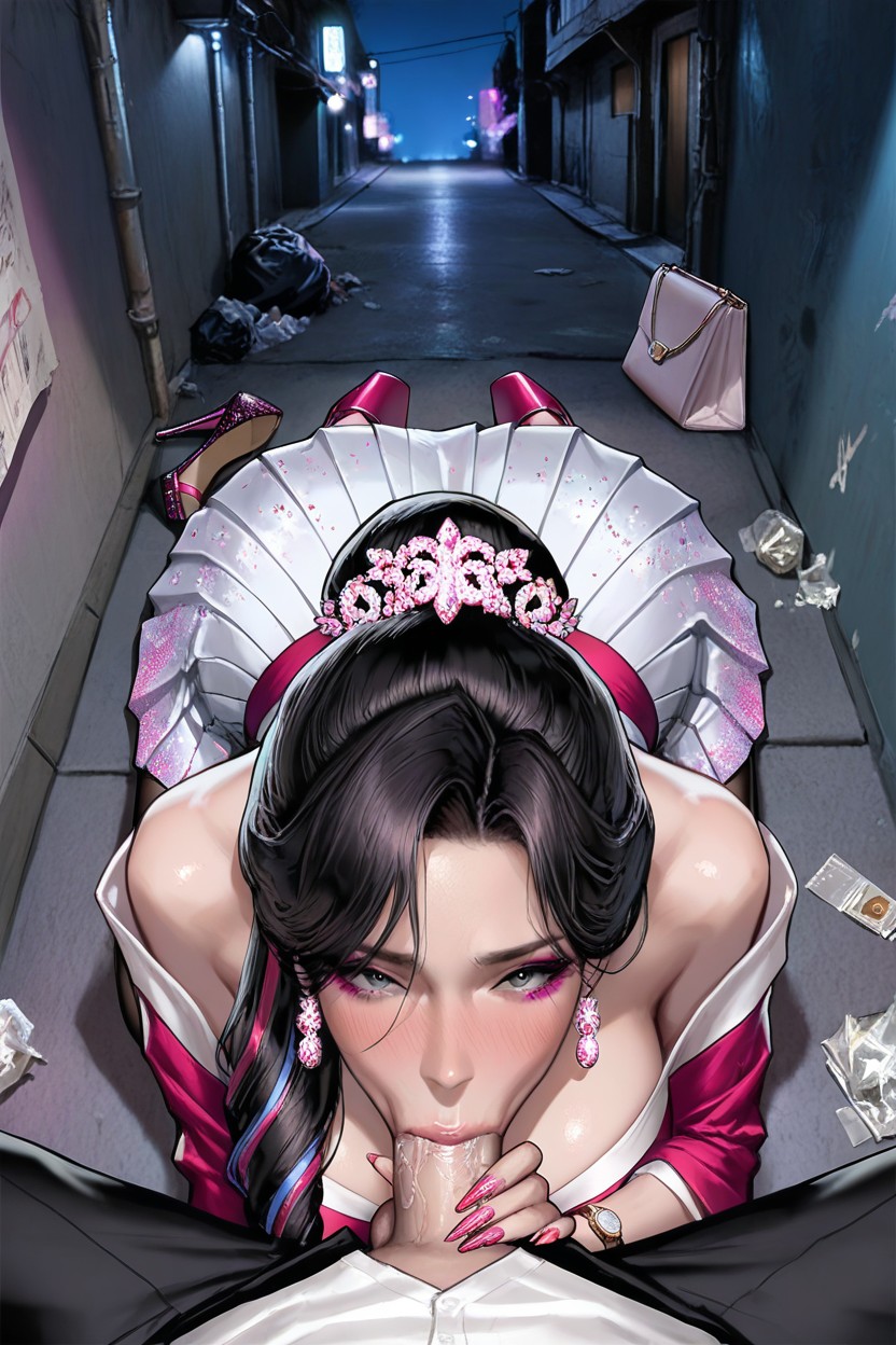 High-heeled Sandals, Long Nails, Chinese Hair Accessories Hentai AI Porn