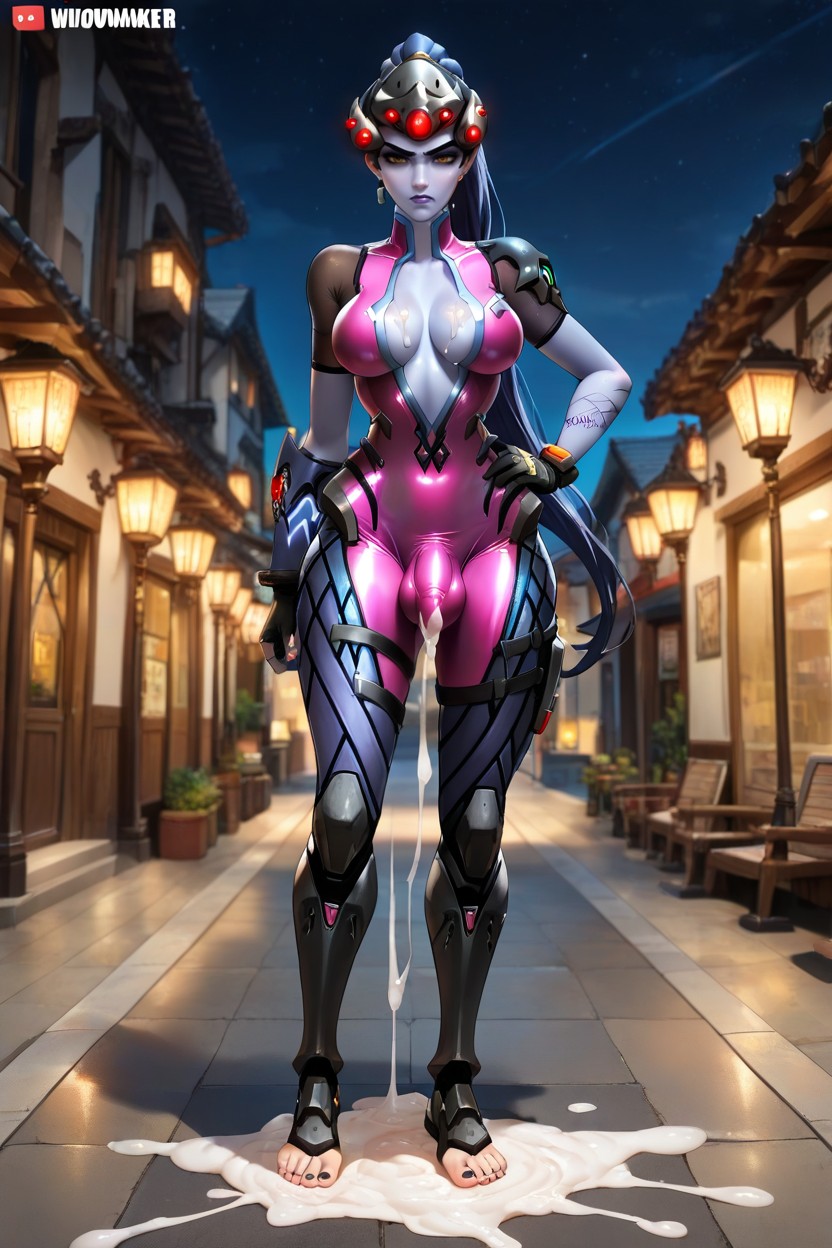 Futanari, Bodysuit, Full Body View Hentai AI Porn