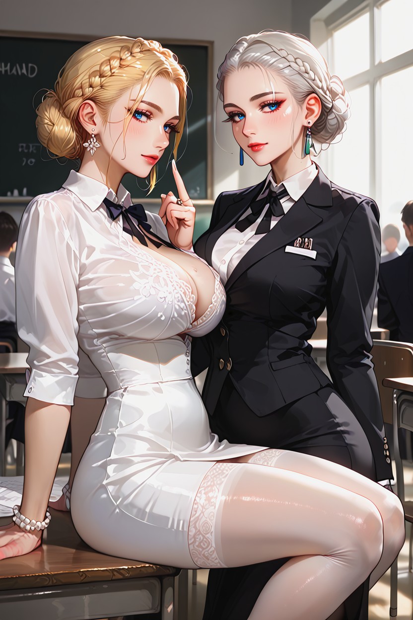 Slimmer Build, Realistic Photography Style, A Luxury Women's Watch Hentai AI Porn