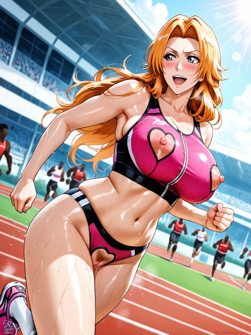 Excited, Average, Heart-shaped Nippleless Hentai AI Porn
