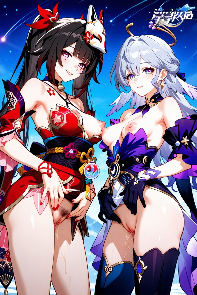Perky Breasts, Looking Back, Looking Back At Viewer Hentai IA