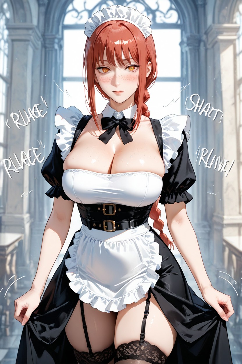 Beautiful Face, Stockings, Criada Francesa Hentai IA