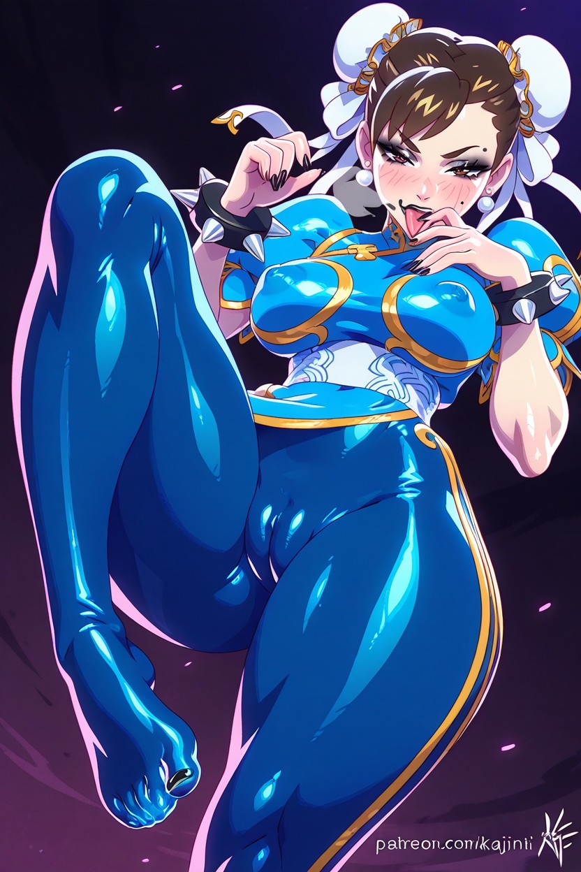 Camel Toe, Latex Suit, Half Closed Eyes Hentai AI Porn