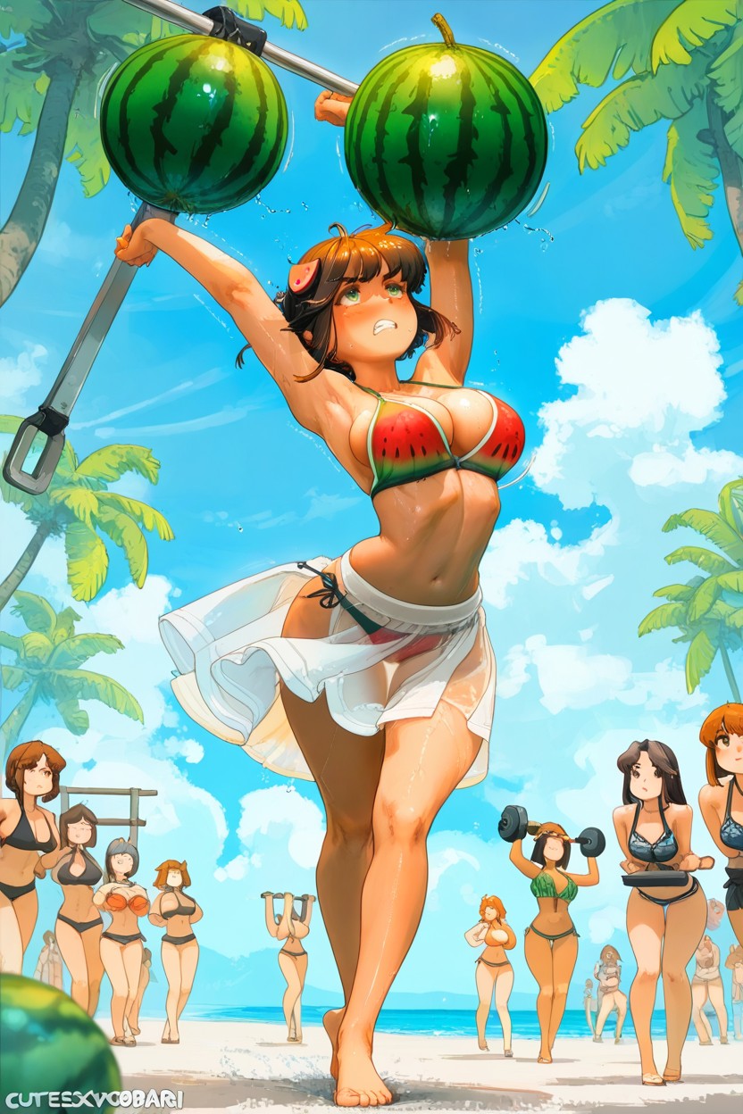 Medium Ass, Tomboy, Armpit Hentai AI Porn