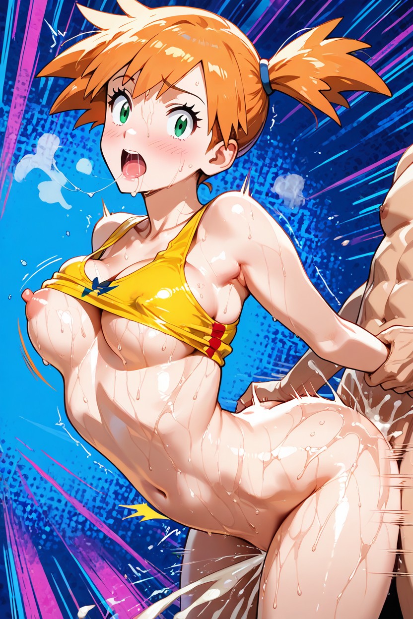 Underboob, Motion Lines, Shaking Motion Lines Hentai AI Porn