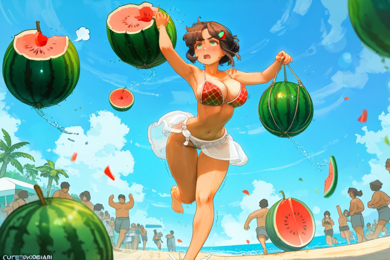 Sweaty, Tan Brown Skin, Standing Hentai AI Porn