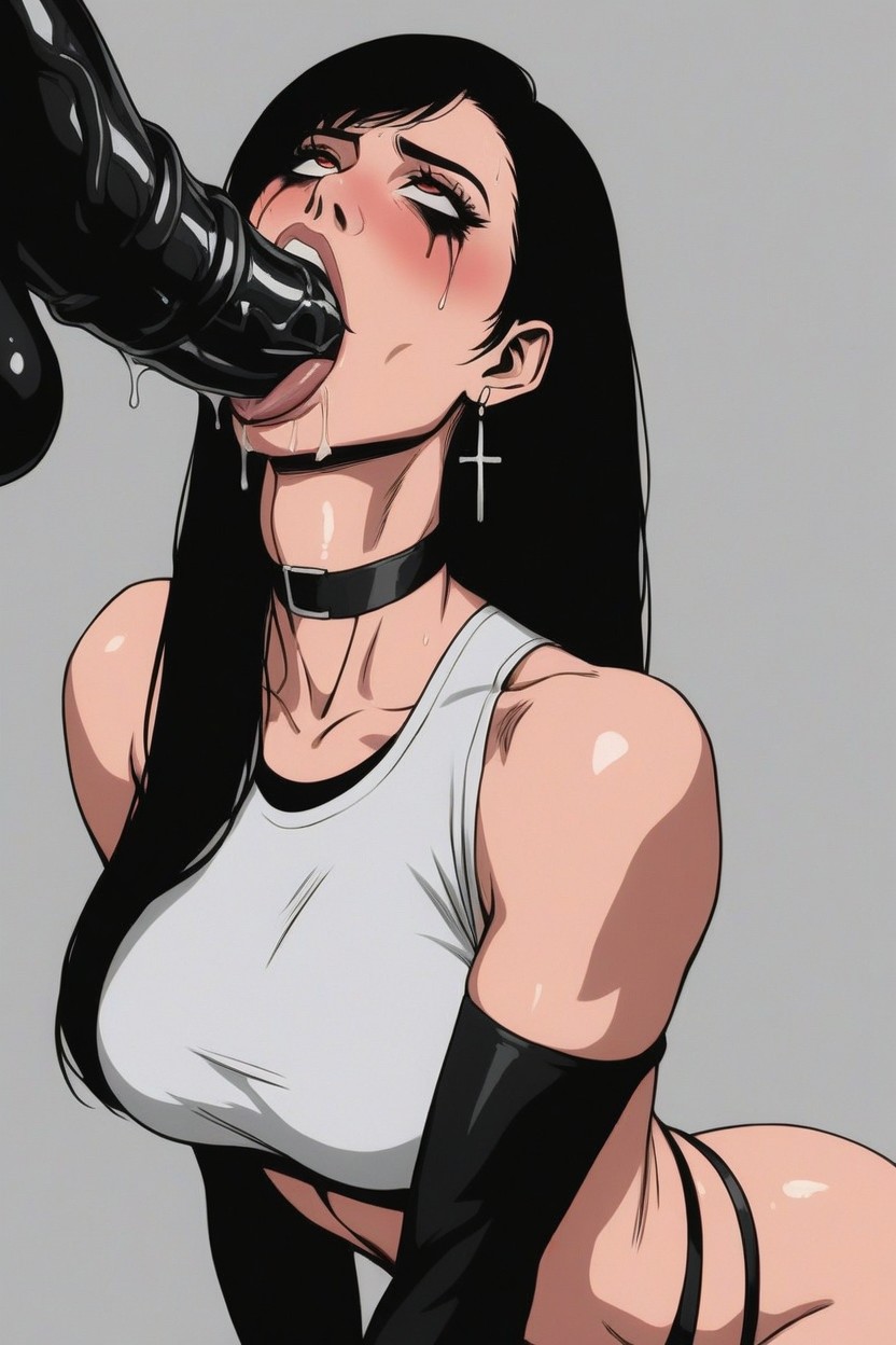 Dark Basement, Side View, Bending Over Hentai AI Porn