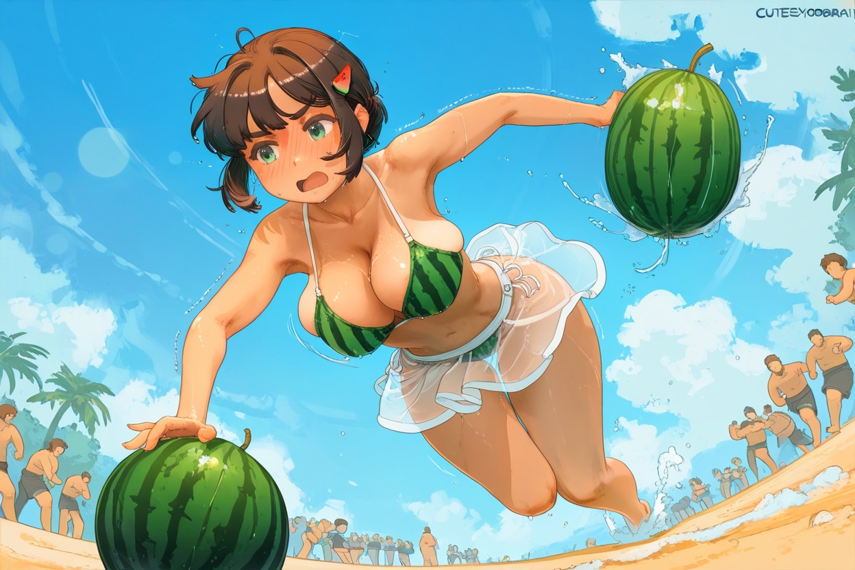 Looking Ahead, Low View, See-through Skirt Hentai AI Porn