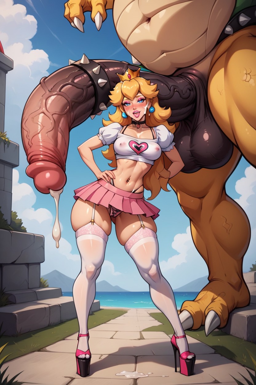 Small Breasts, Thigh Gap, Spikey Cock Hentai AI Porn